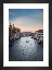 Tavelvägg med ram i svart i storlek 13x18 med poster med "Kanal i venedig"